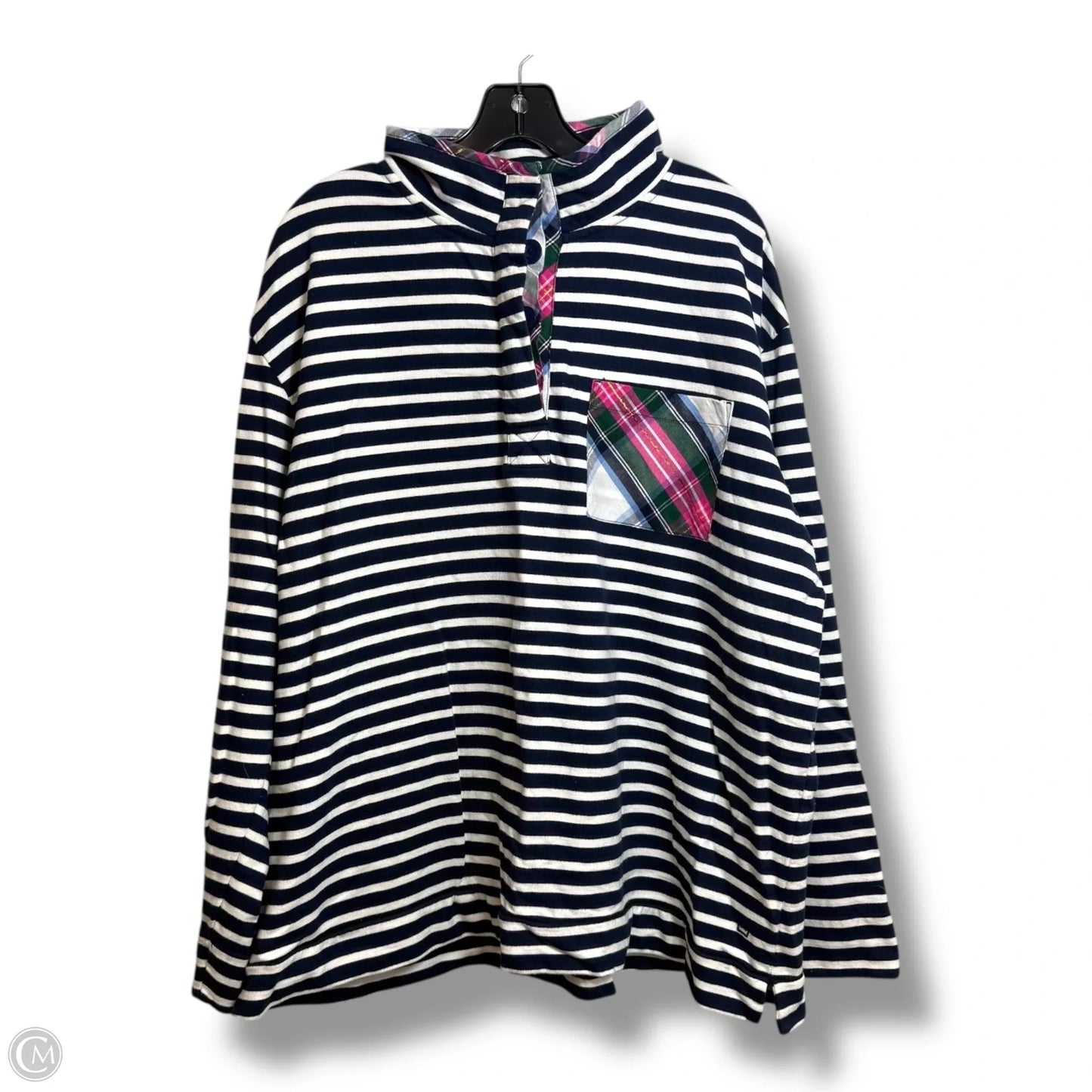 Sweatshirt Collar By Crown And Ivy In Blue, Size: 2x