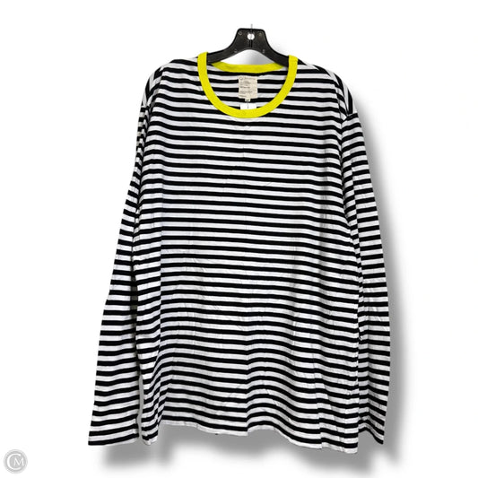 Top Long Sleeve By Clothes Mentor In Striped Pattern, Size: Xxl
