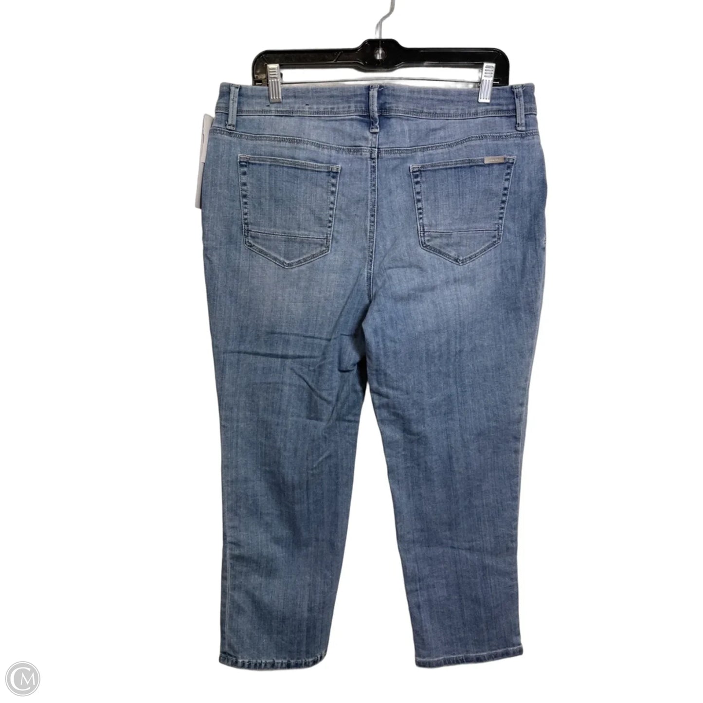 Jeans Cropped By Chicos In Blue Denim, Size: 12