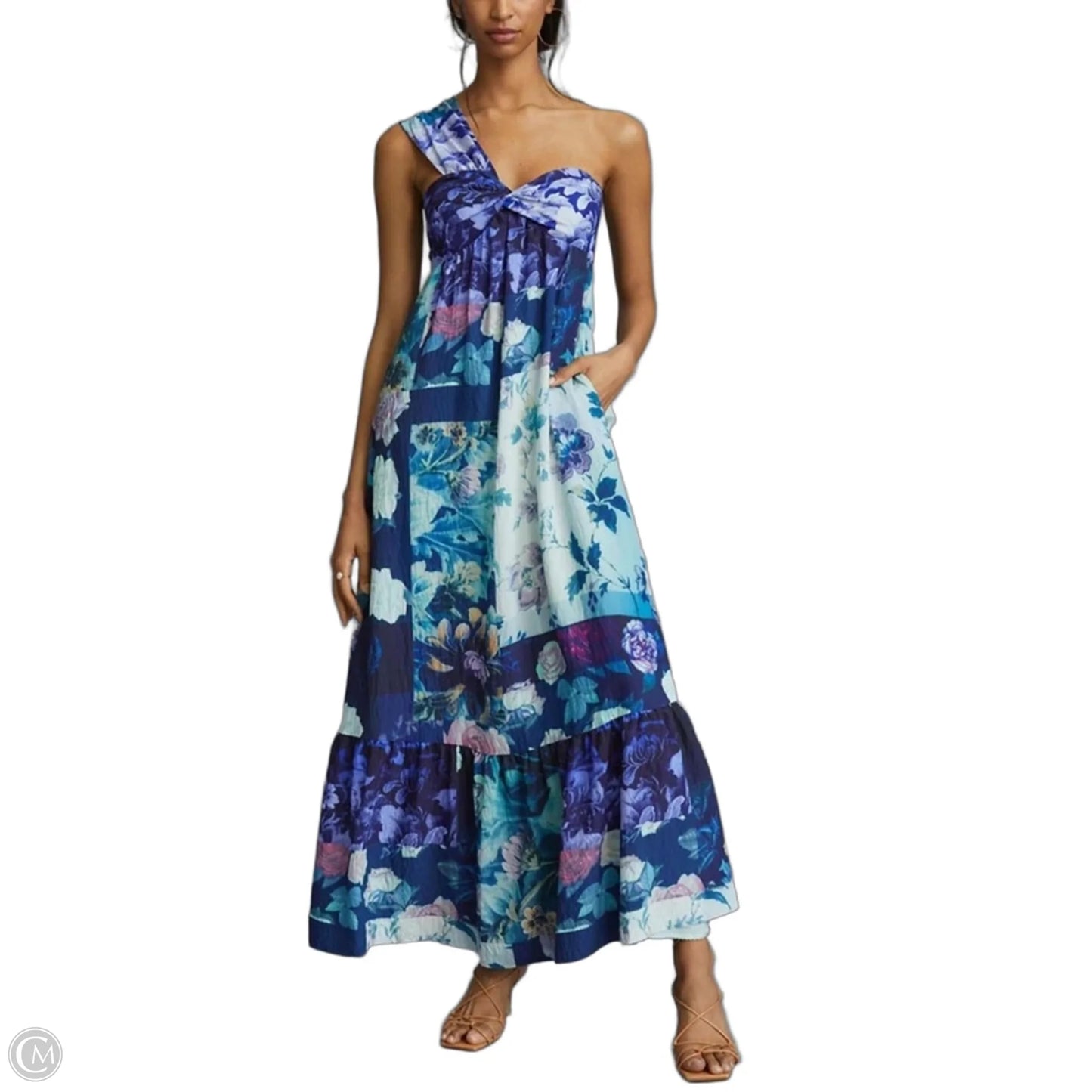 One-Shoulder Maxi Dress Casual Maxi By Maeve Anthropologie In Purple, Size: M