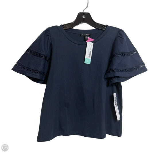 Top Short Sleeve By Tribal In Navy, Size: S