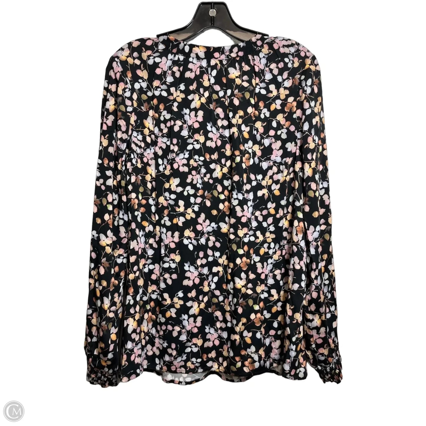 Top Long Sleeve By J. Jill In Black & Cream, Size: S
