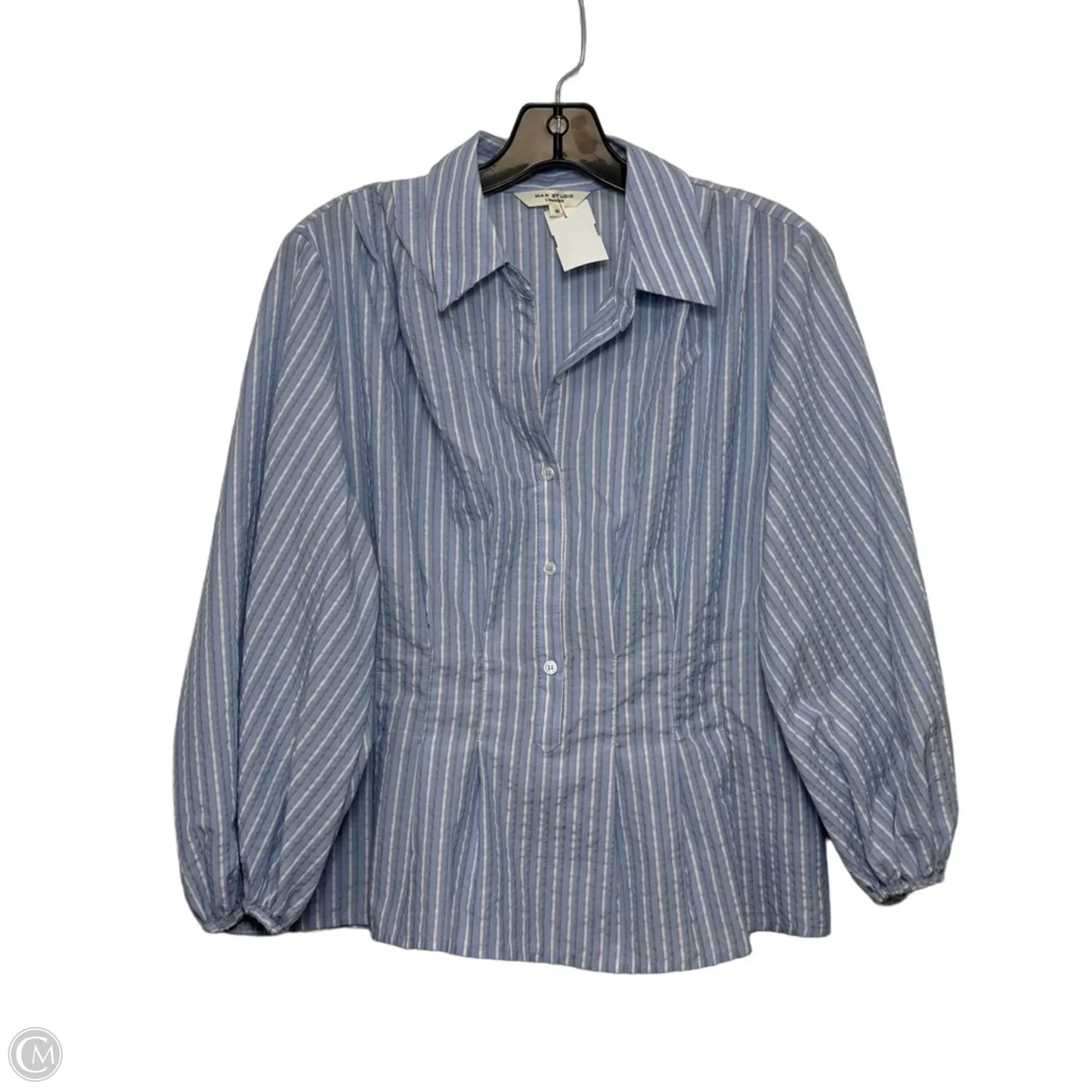 Top Long Sleeve By Max Studio In Blue, Size: M