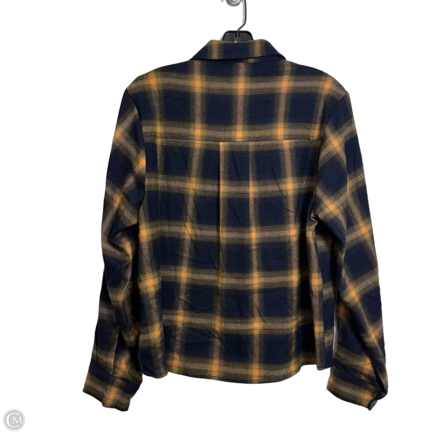Top Long Sleeve By Attitude In Plaid Pattern, Size: M
