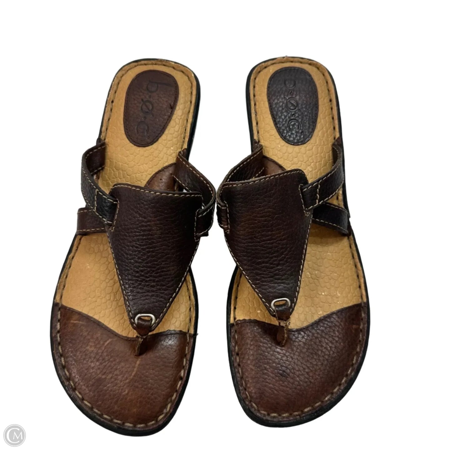 Sandals Heels Wedge By Boc In Brown, Size: 8