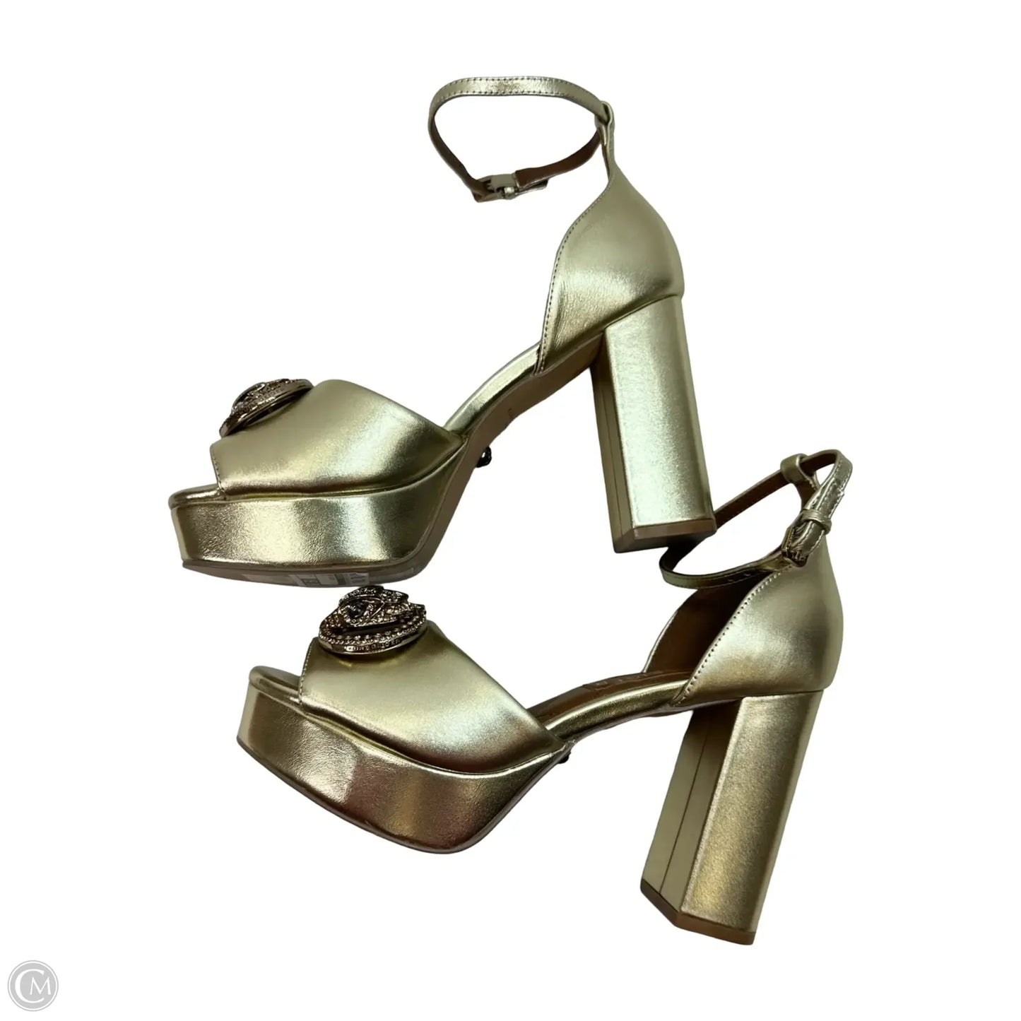 Shoes Designer By Kurt Geiger In Gold, Size: 38