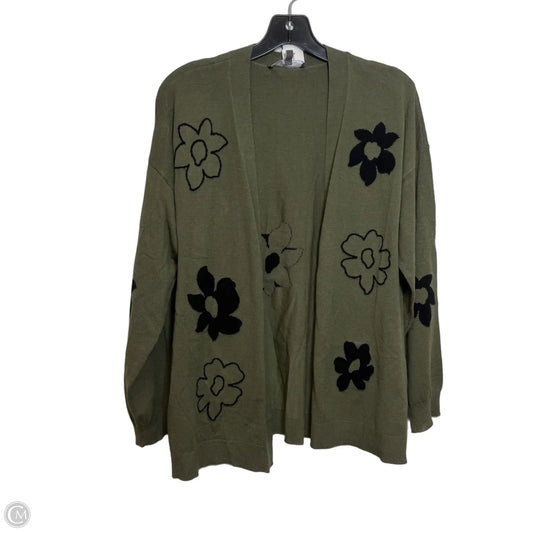 Cardigan By Clothes Mentor In Green, Size: Xl