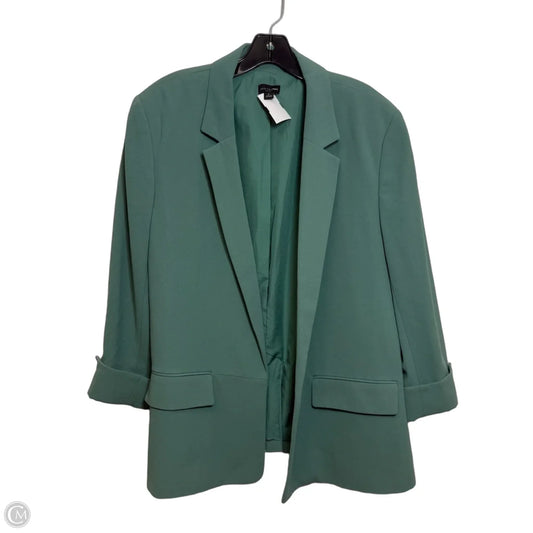 Blazer By Ann Marino In Green, Size: Xl