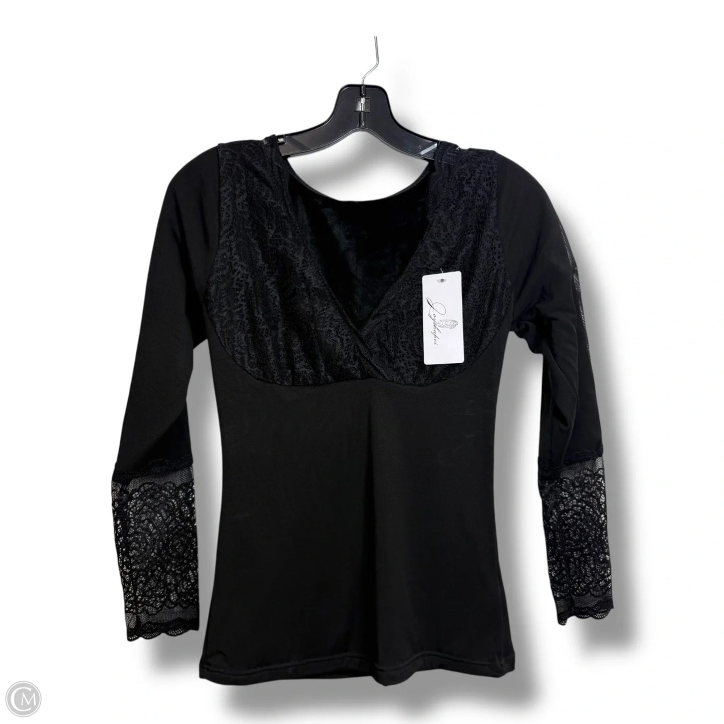 Top Long Sleeve By Clothes Mentor In Black, Size: M
