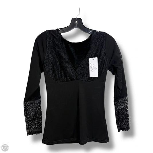 Top Long Sleeve By Clothes Mentor In Black, Size: M