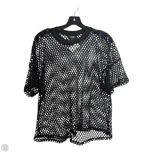 Top Short Sleeve By Just Polly In Black, Size: L