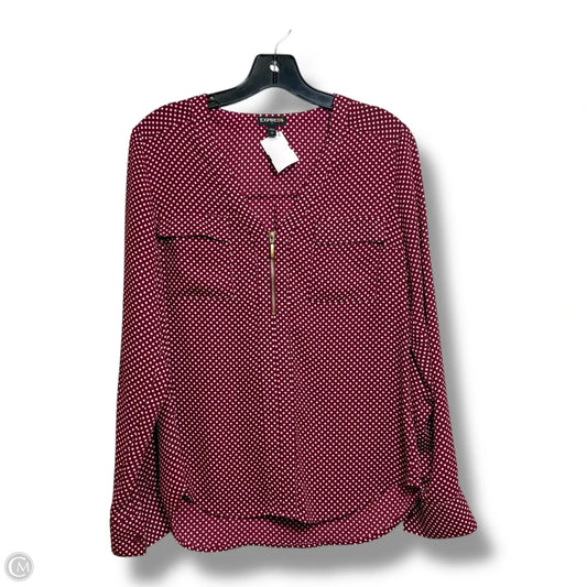 Top Long Sleeve By Express In Red, Size: S