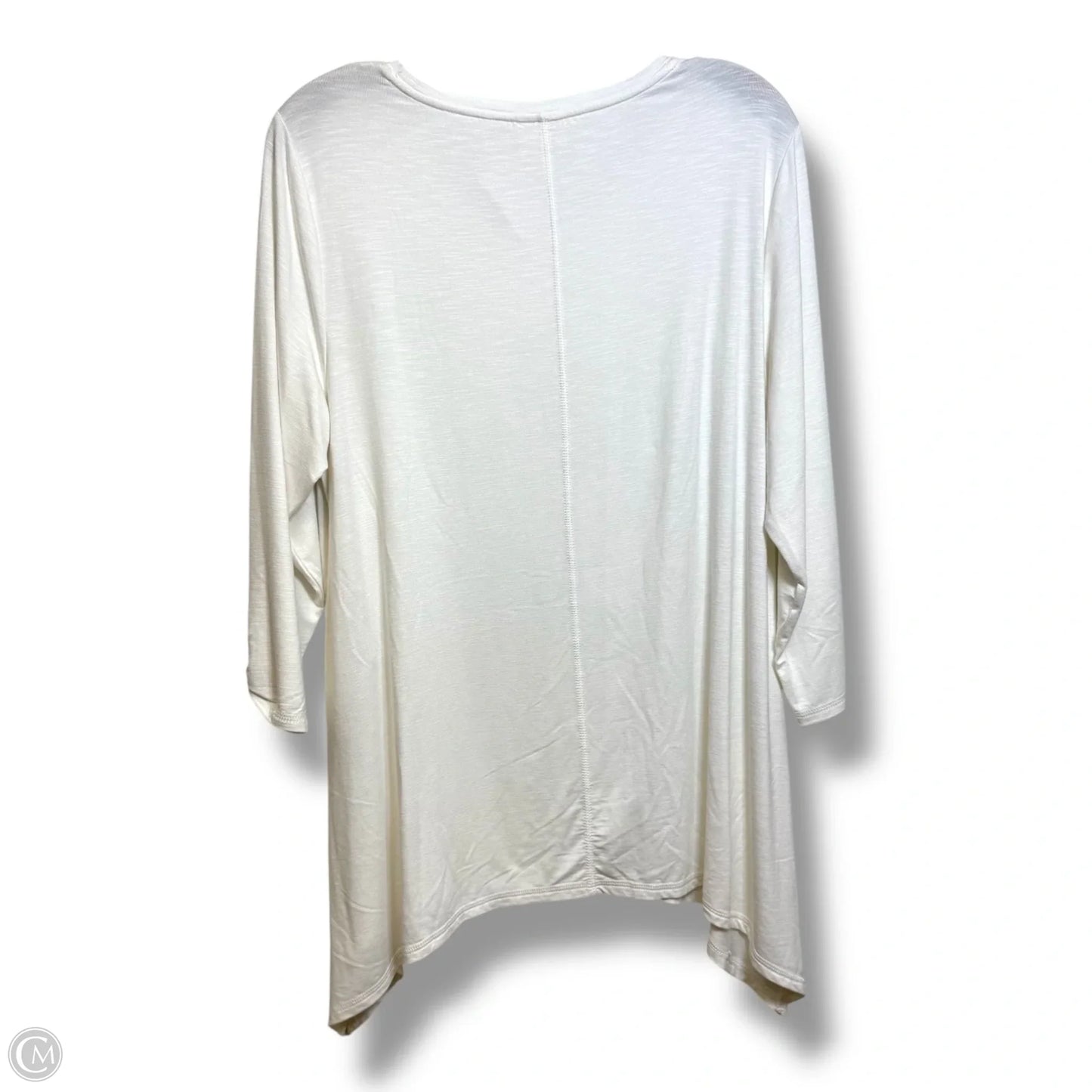 Top Long Sleeve By Chicos In White, Size: L