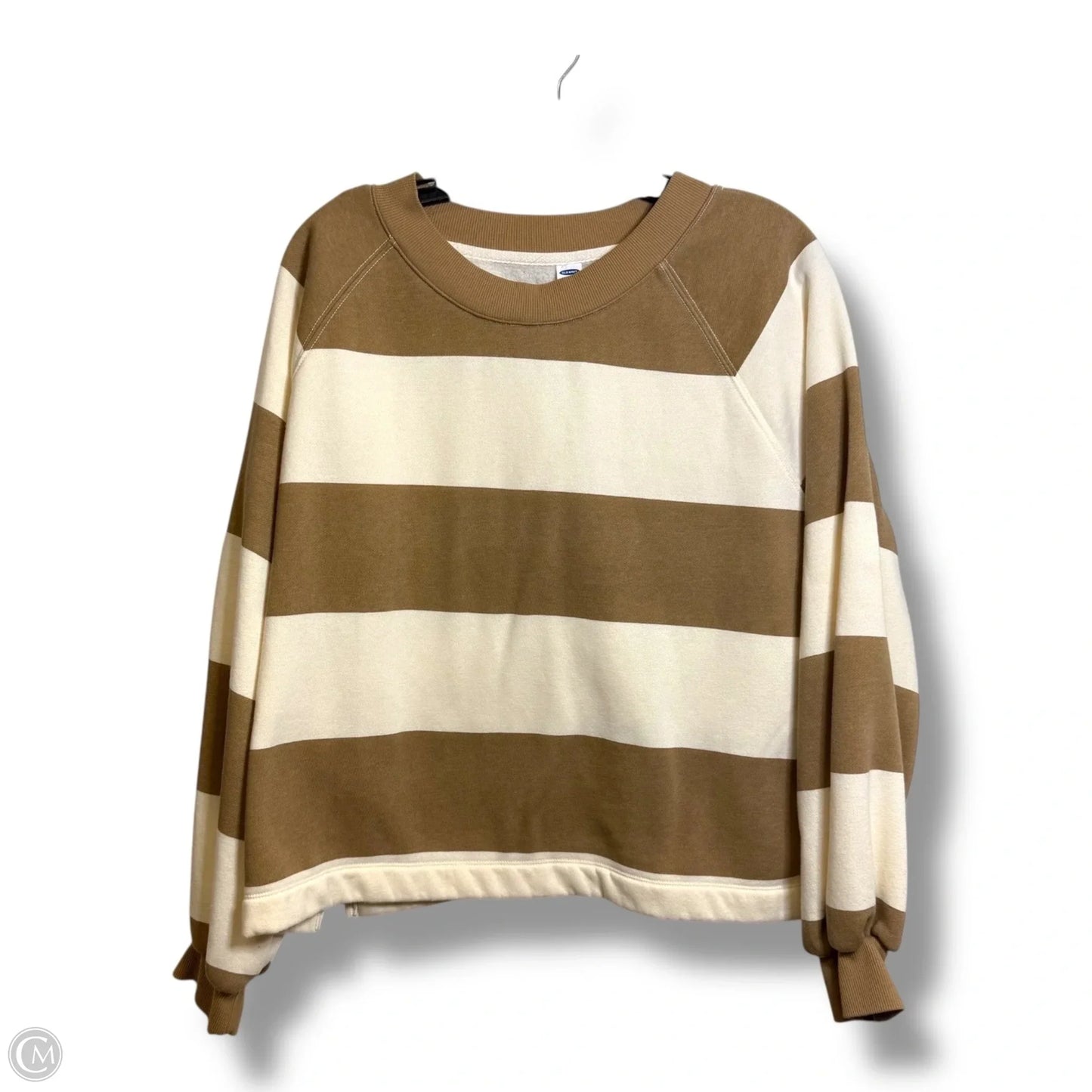 Sweatshirt Crewneck By Old Navy In Beige, Size: L