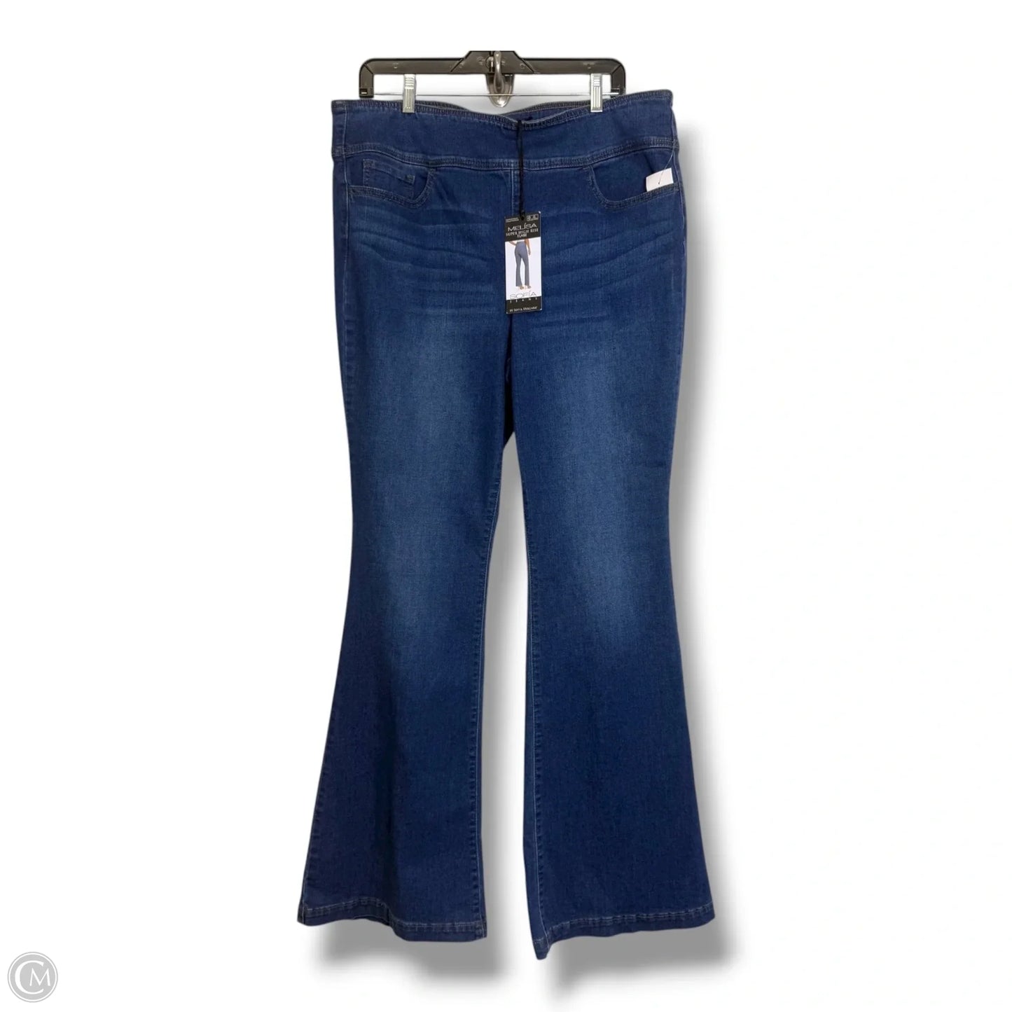 Jeans Flared By Sofia By Sofia Vergara In Blue, Size: 18