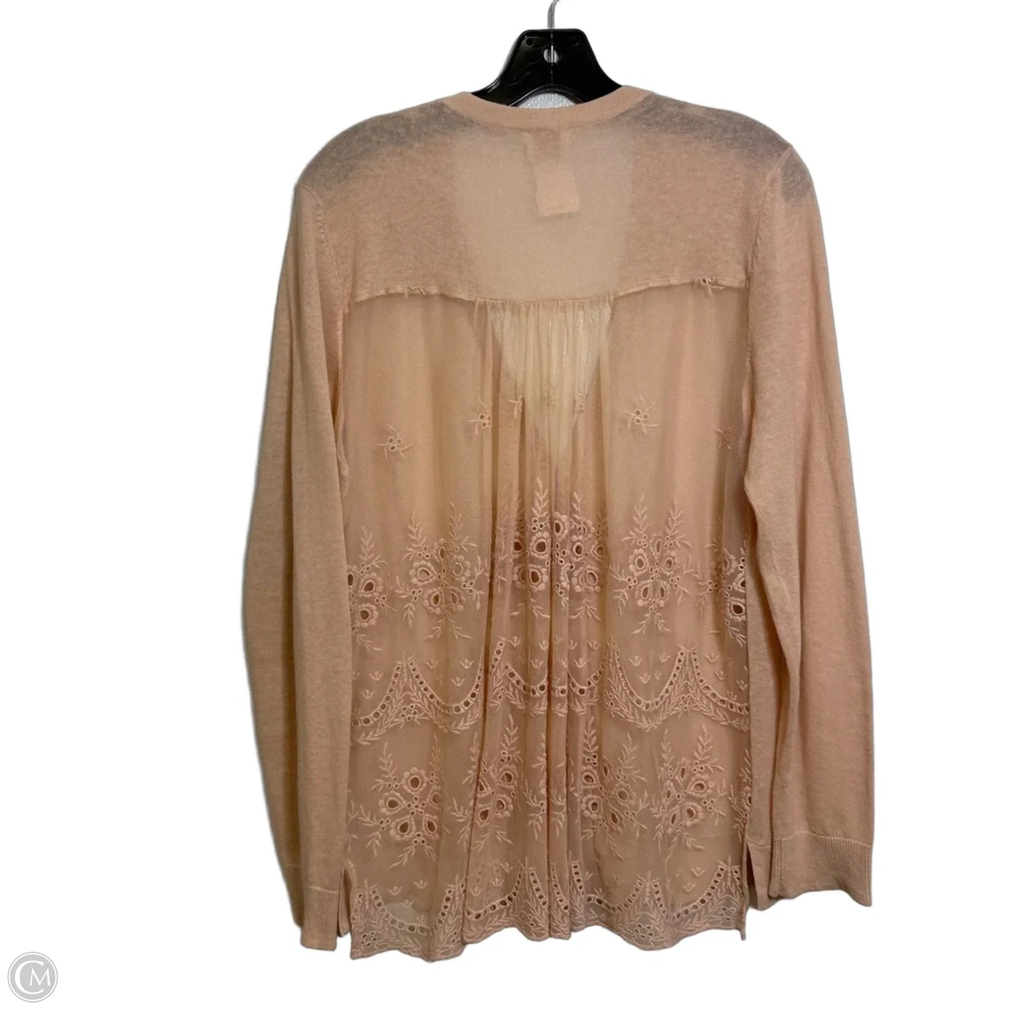 Sweater Cardigan By Chicos In Pink, Size: S