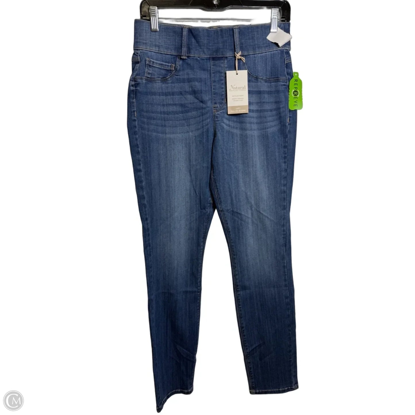 Jeans Straight By Natural Reflections In Blue, Size: M