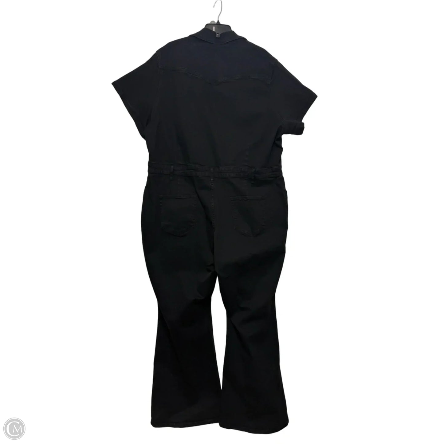 Jumpsuit By City Chic In Black Denim, Size: Xxl
