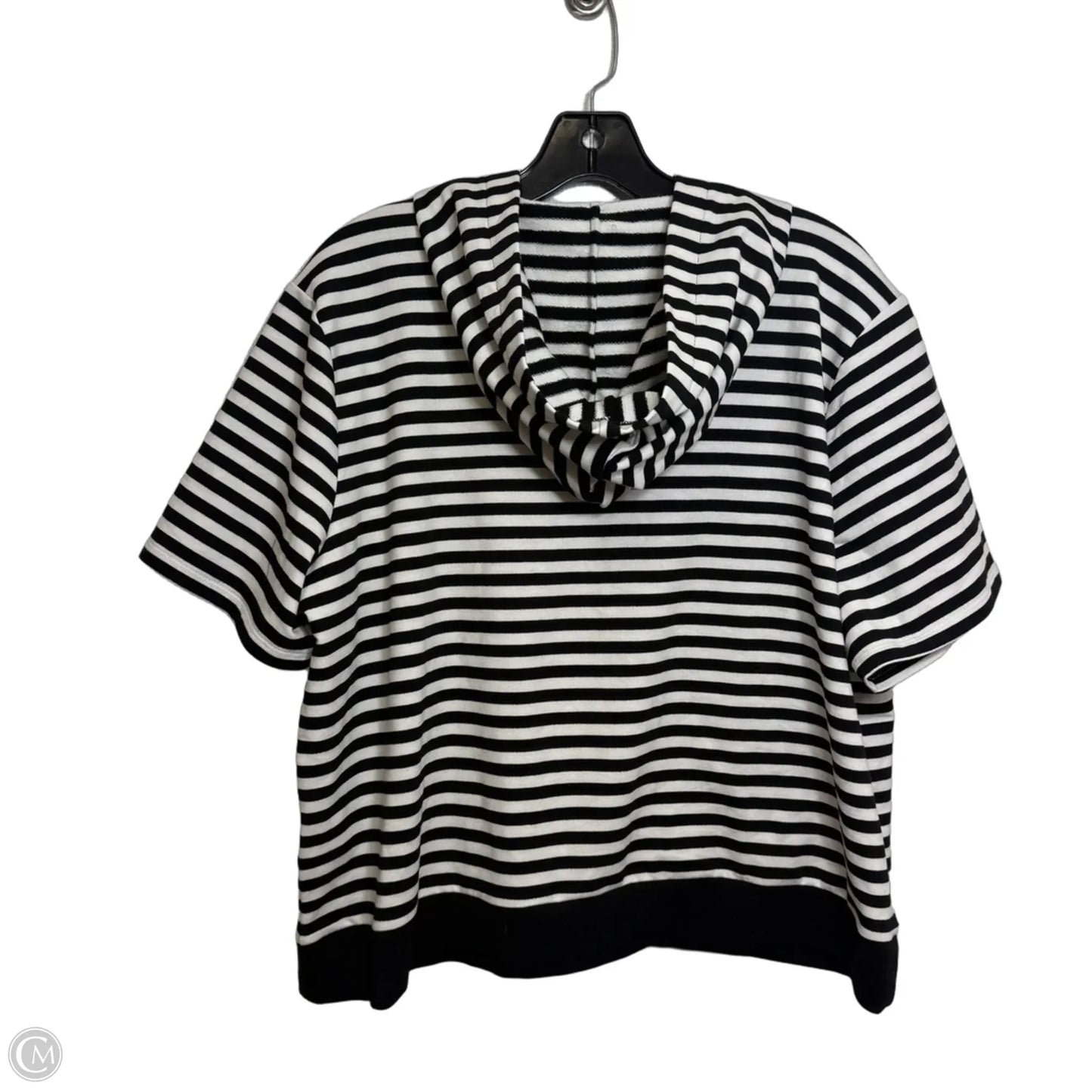 Top Short Sleeve By Michael By Michael Kors In Striped Pattern, Size: Xl
