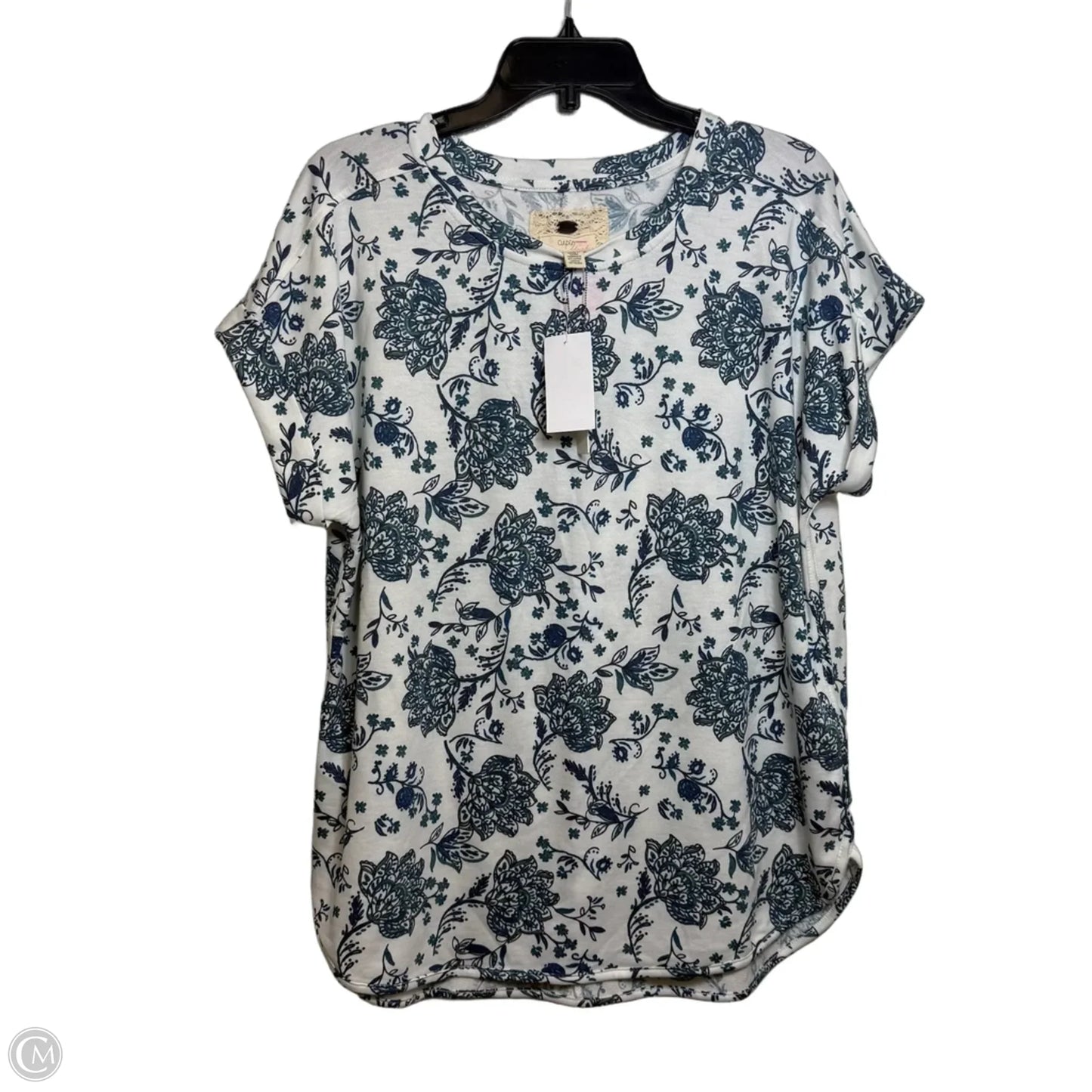 Top Short Sleeve By Cupio In Paisley Print, Size: Xl