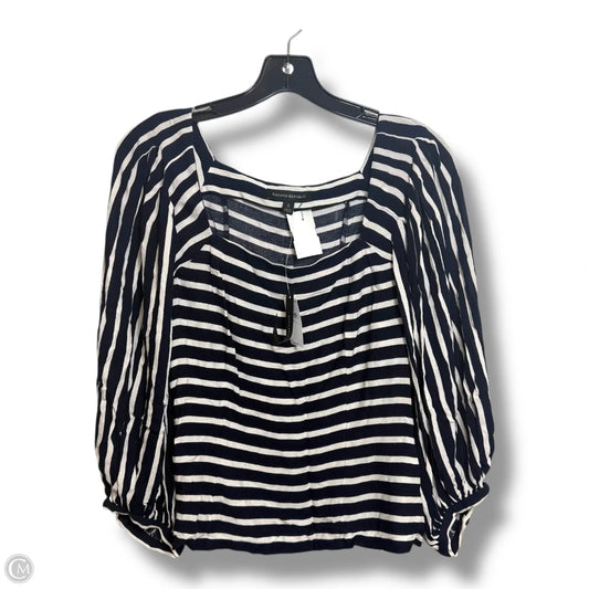 Top 3/4 Sleeve By Banana Republic In Striped Pattern, Size: S