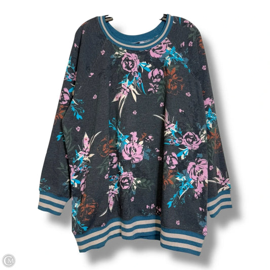 Sweatshirt Crewneck By Torrid In Floral Print, Size: 2