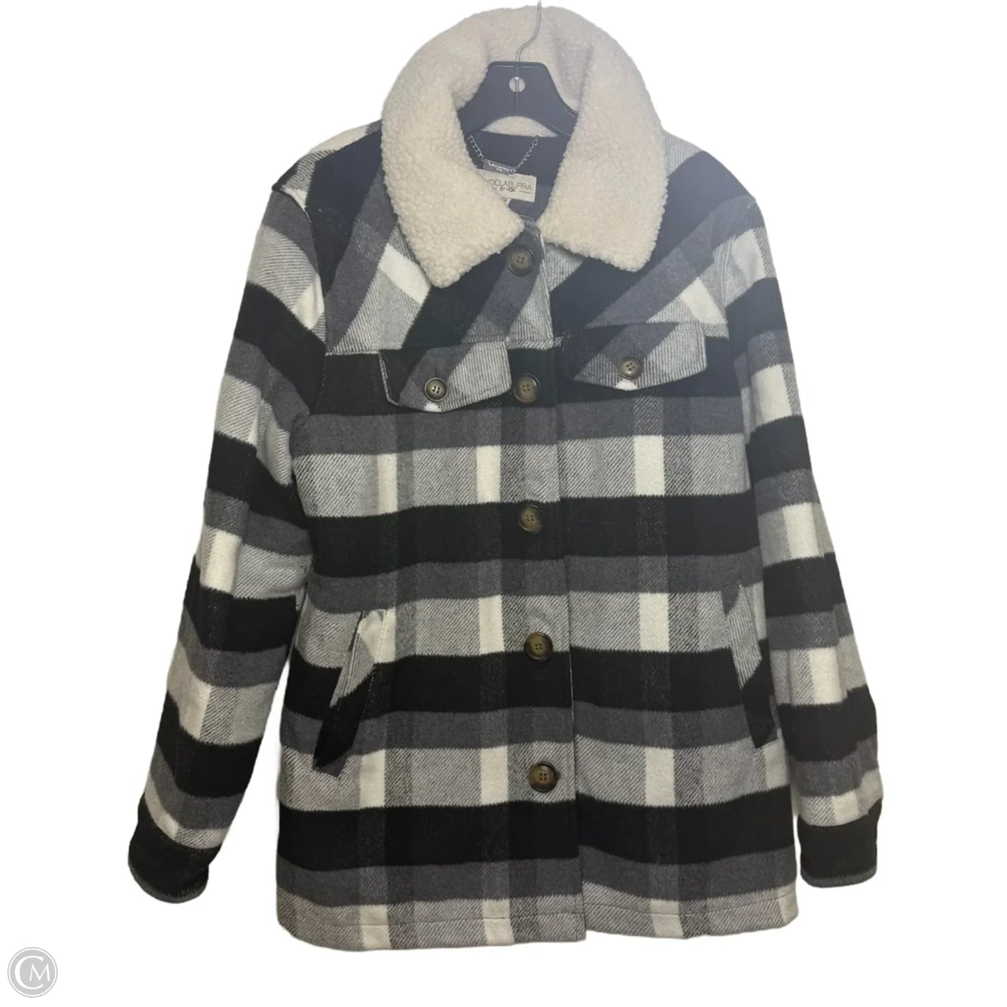Jacket Shirt By Koolaburra By Ugg In Plaid Pattern, Size: L