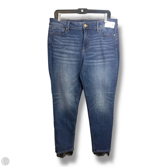 Jeans Straight By White House Black Market In Blue Denim, Size: 10