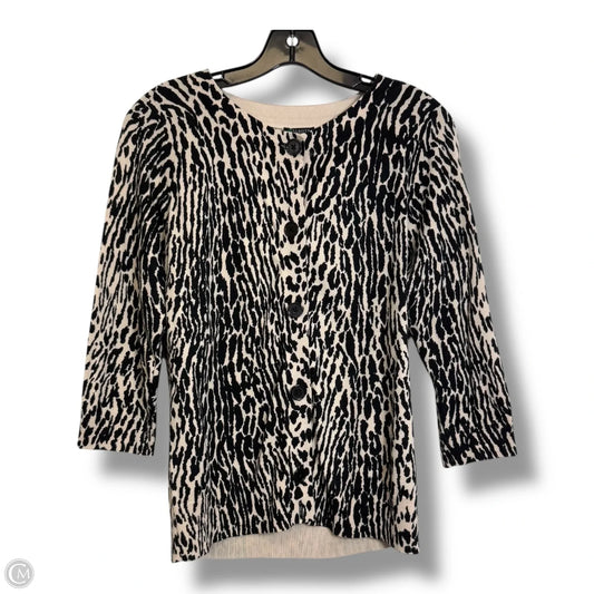 Cardigan By Talbots In Animal Print, Size: Mp
