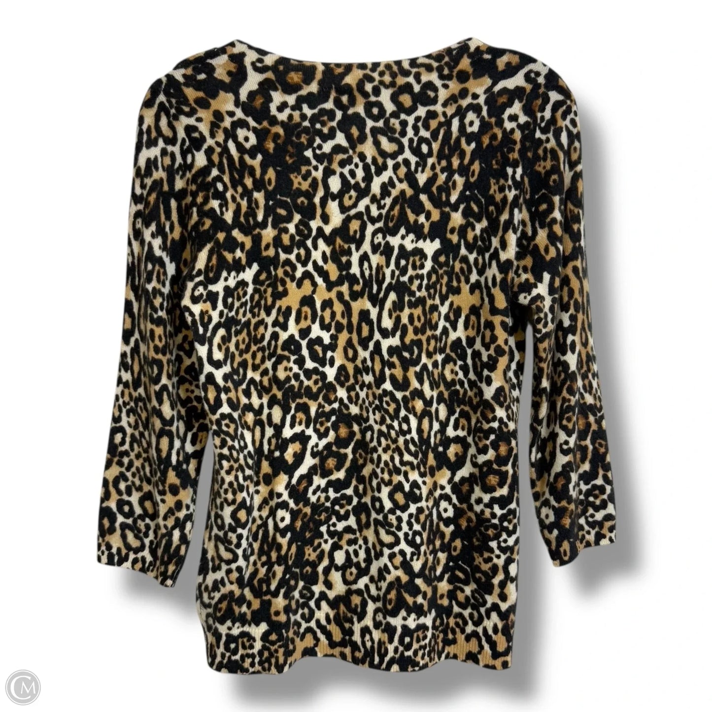 Sweater By Talbots In Animal Print, Size: Mp