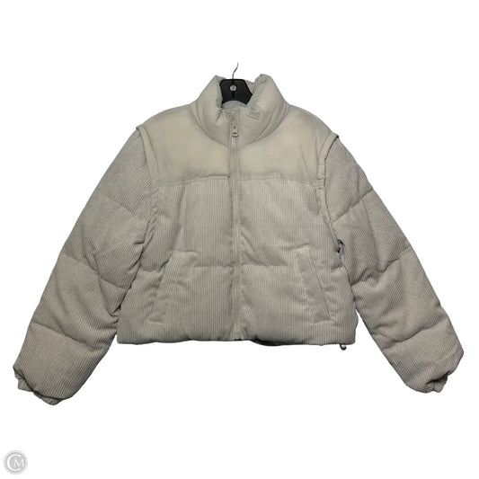Coat Puffer & Quilted By Love Tree In Beige, Size: M