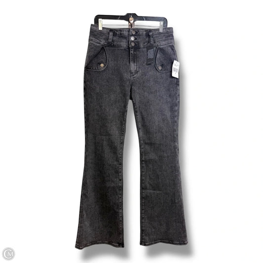 Jeans high rise flare Leg By Kut In Black Denim, Size: 10