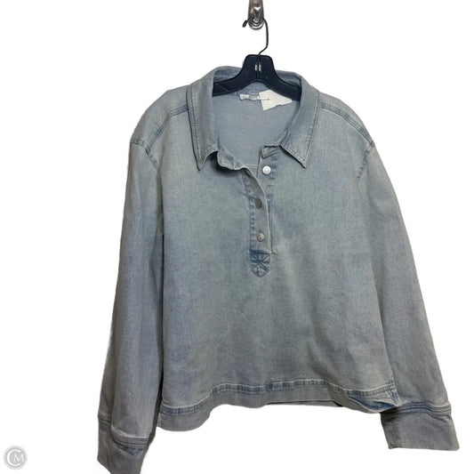 Top Long Sleeve By Socialite In Blue Denim, Size: Xl