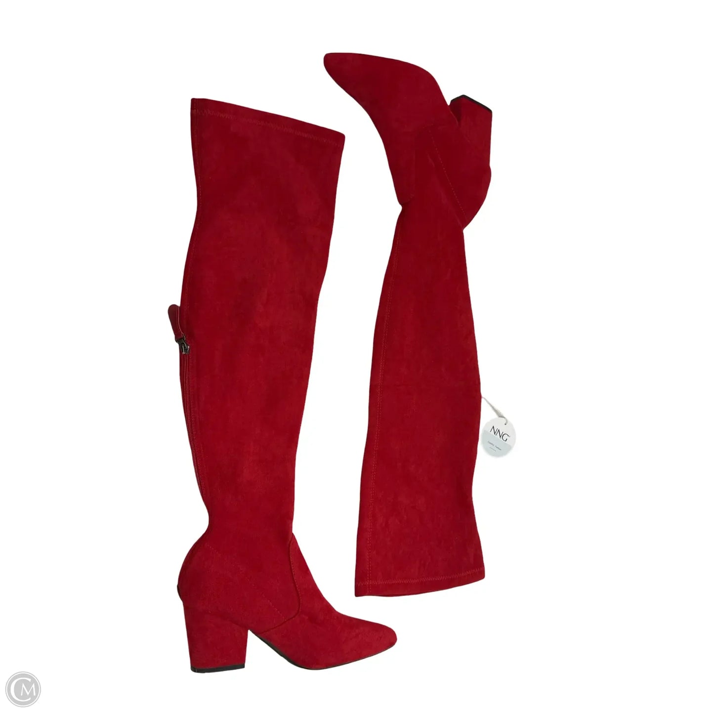 Boots Over-the-knee Heels By Cmf In Red, Size: 9.5