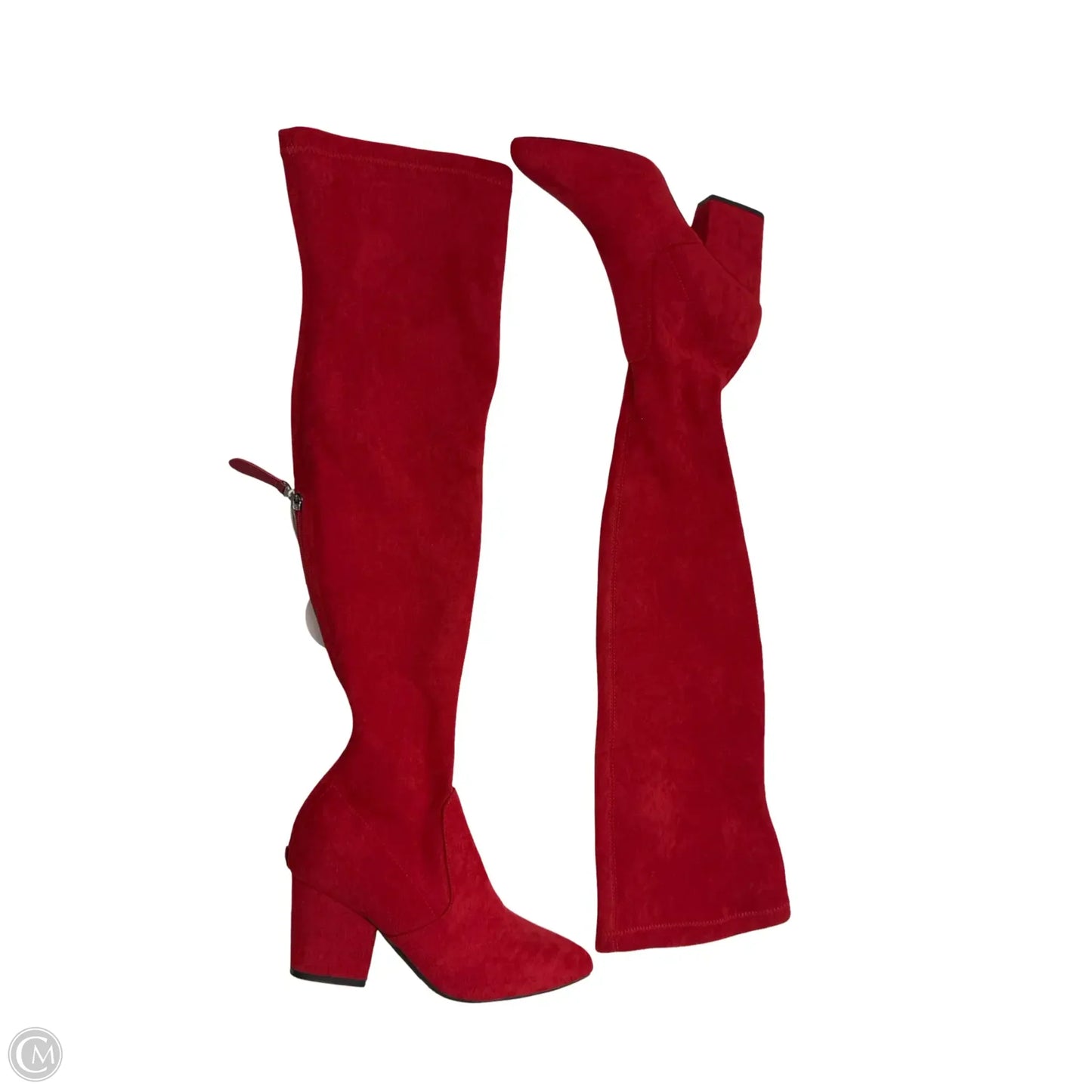 Boots Over-the-knee Heels By Cmf In Red, Size: 10.5