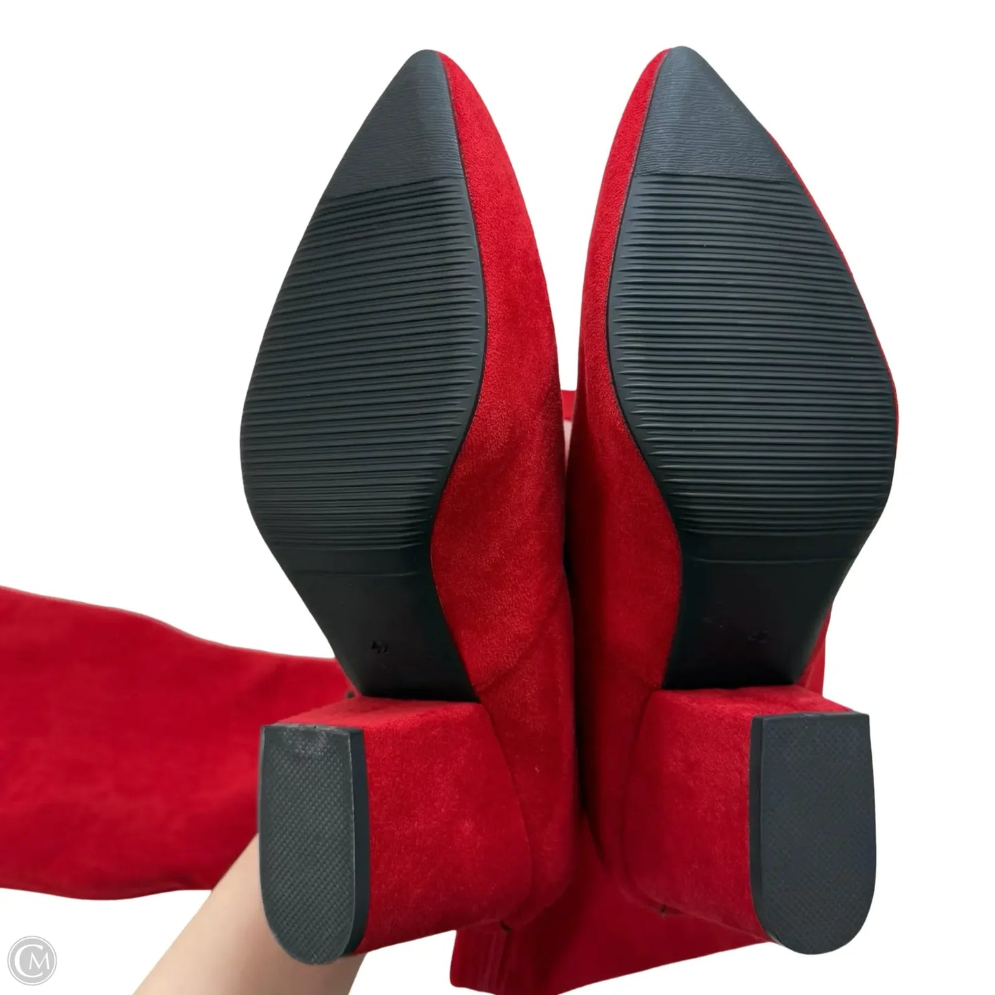Boots Over-the-knee Heels By Cmf In Red, Size: 10.5