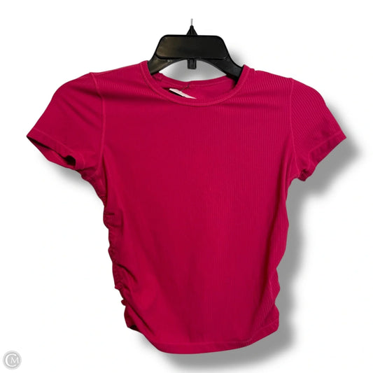 Athletic Top Short Sleeve By Lululemon In Pink, Size: Xs