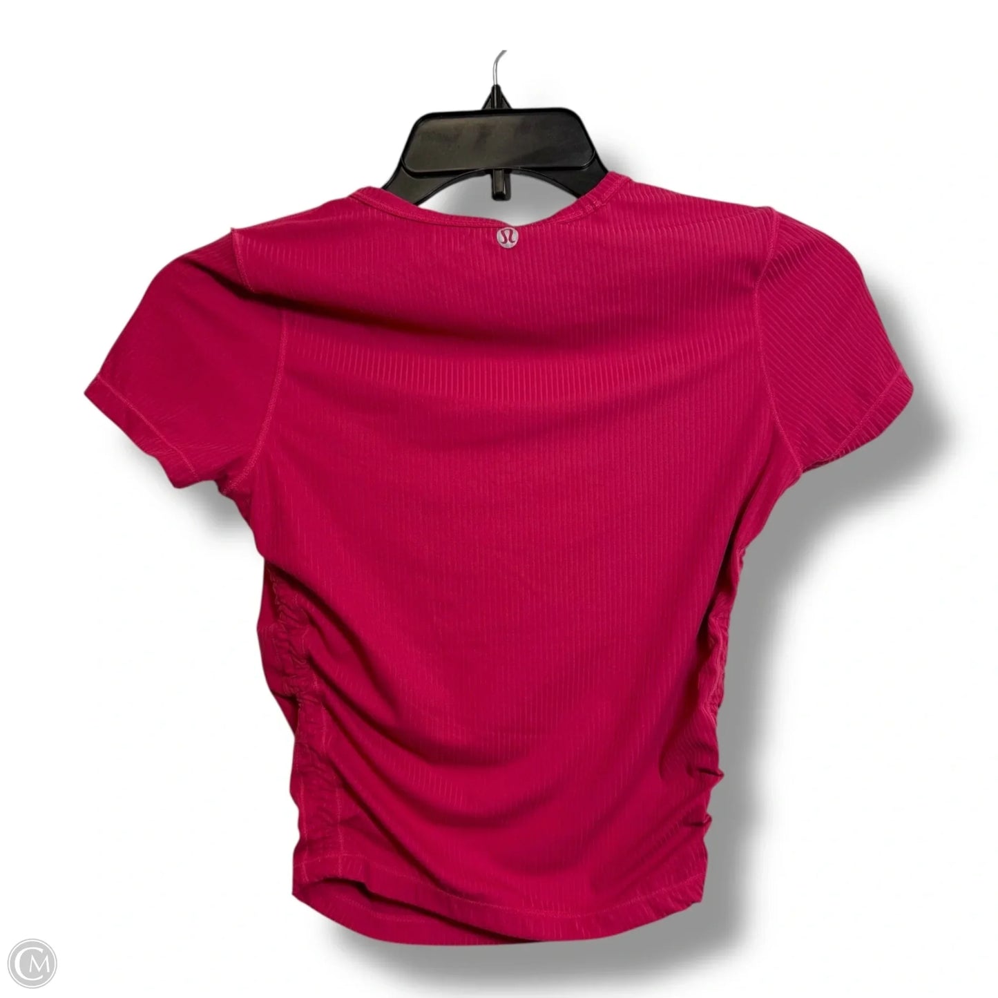 Athletic Top Short Sleeve By Lululemon In Pink, Size: Xs