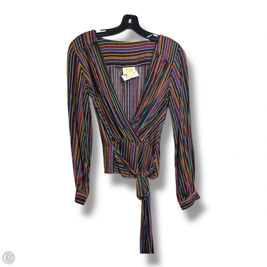 Top Long Sleeve By Maeve In Striped Pattern, Size: 0