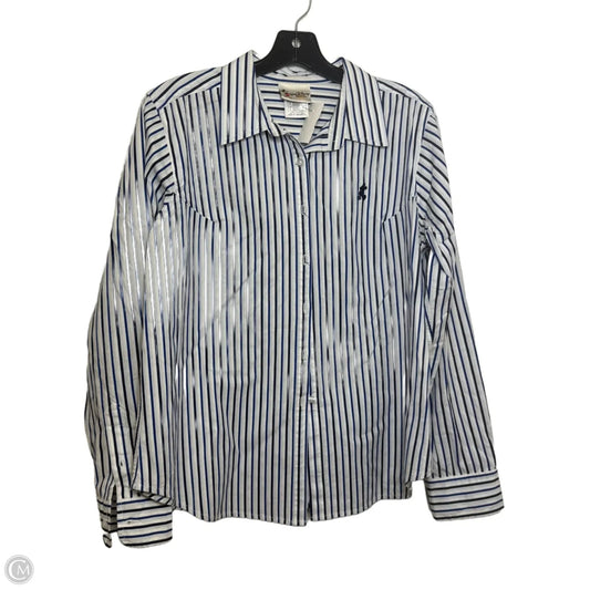 Top Long Sleeve By Disney In Striped Pattern, Size: L