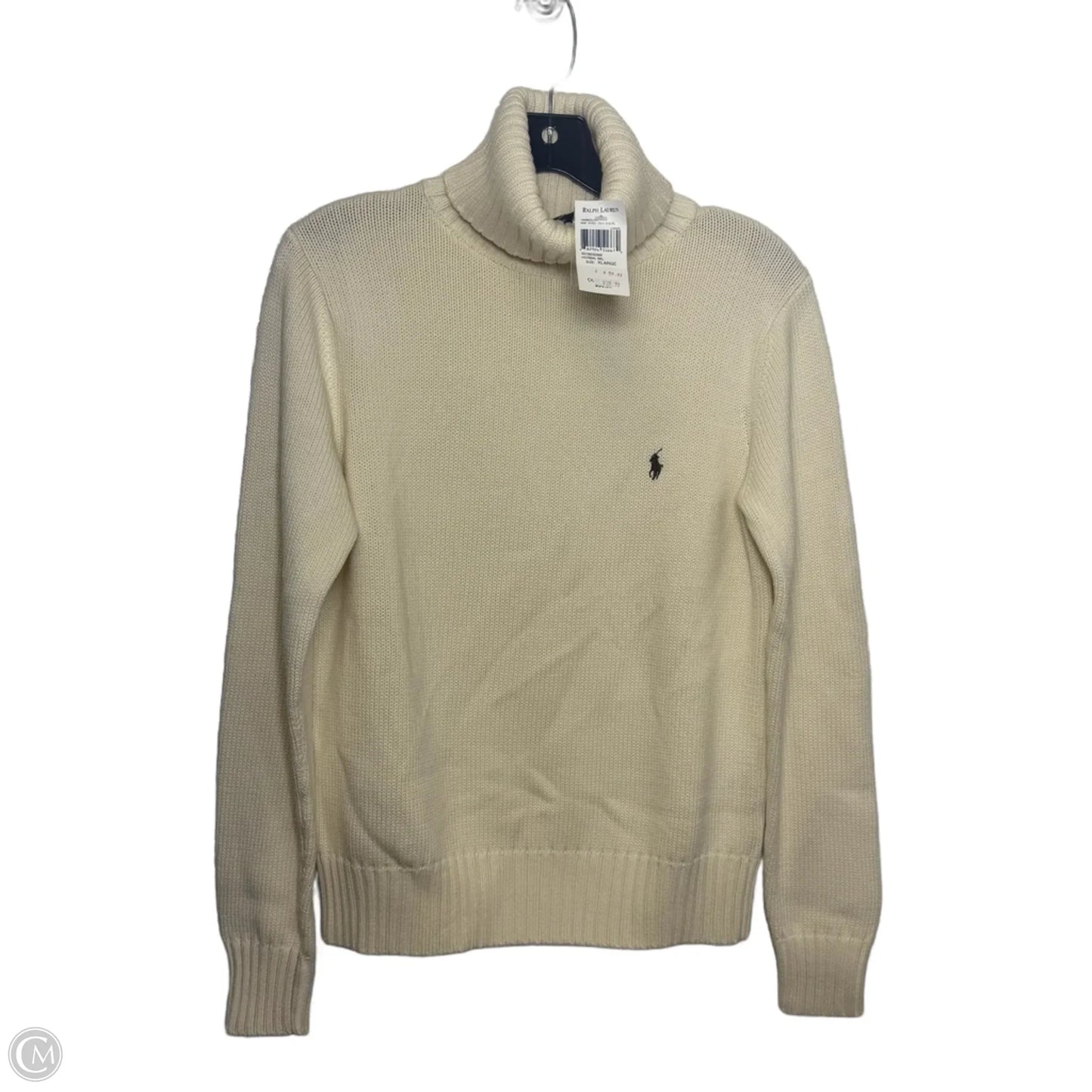 Sweater By Ralph Lauren In White, Size: Xl