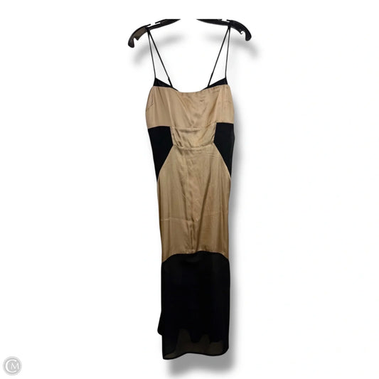 Colorblock Slip Midi Dress Casual Midi By Anthropologie In Black & Cream, Size: S
