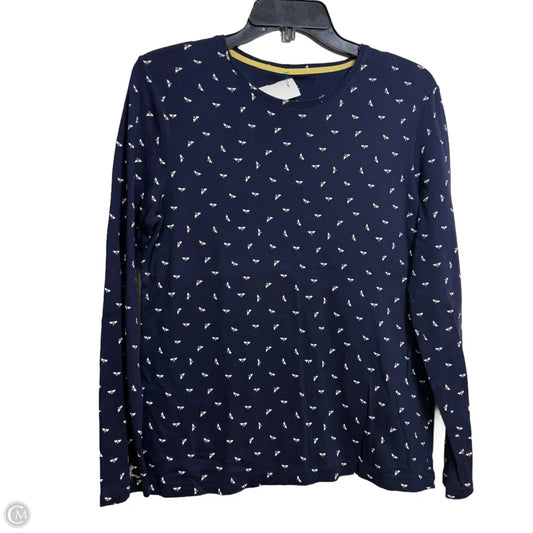 Top Long Sleeve By Croft And Barrow In Navy, Size: M