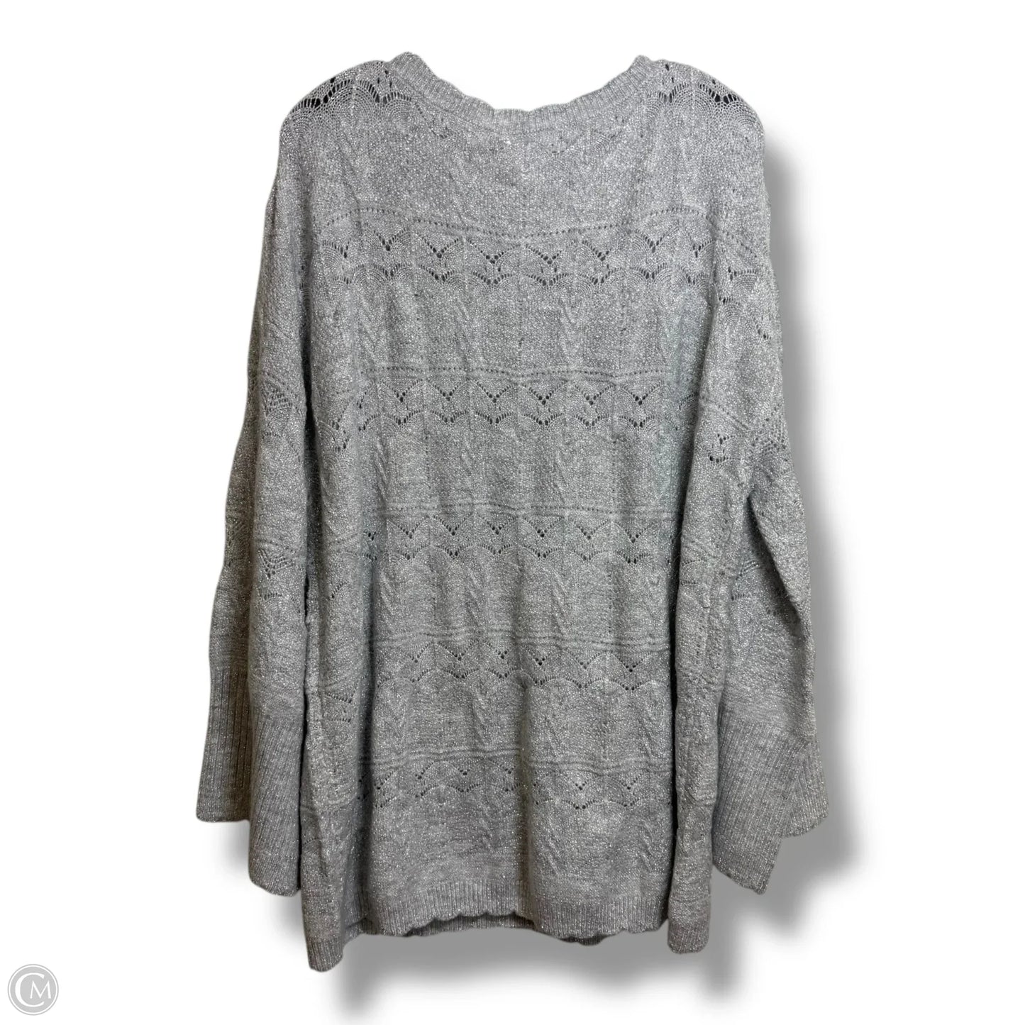 Sweater By Lane Bryant In Silver, Size: 1x