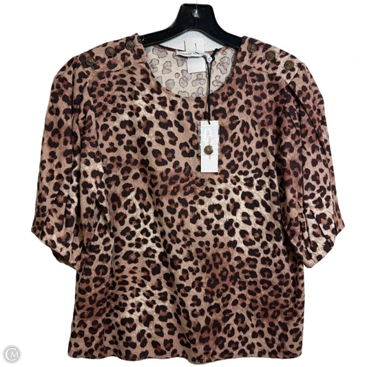 Top 3/4 Sleeve Designer By Rebecca Minkoff In Animal Print, Size: M