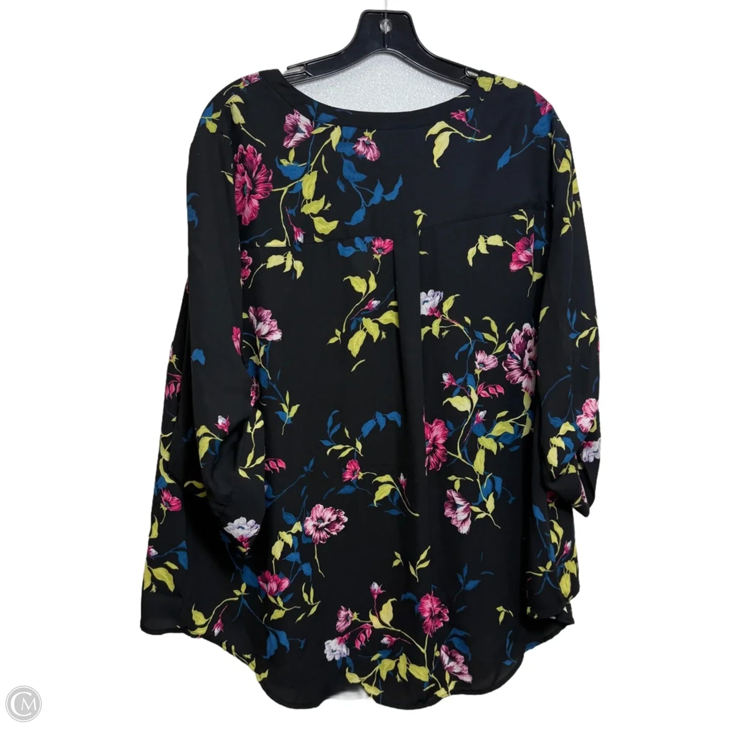 Top 3/4 Sleeve By Torrid In Floral Print, Size: Xl