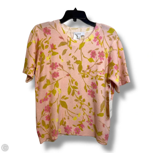 Top Short Sleeve By Cece In Floral Print, Size: L