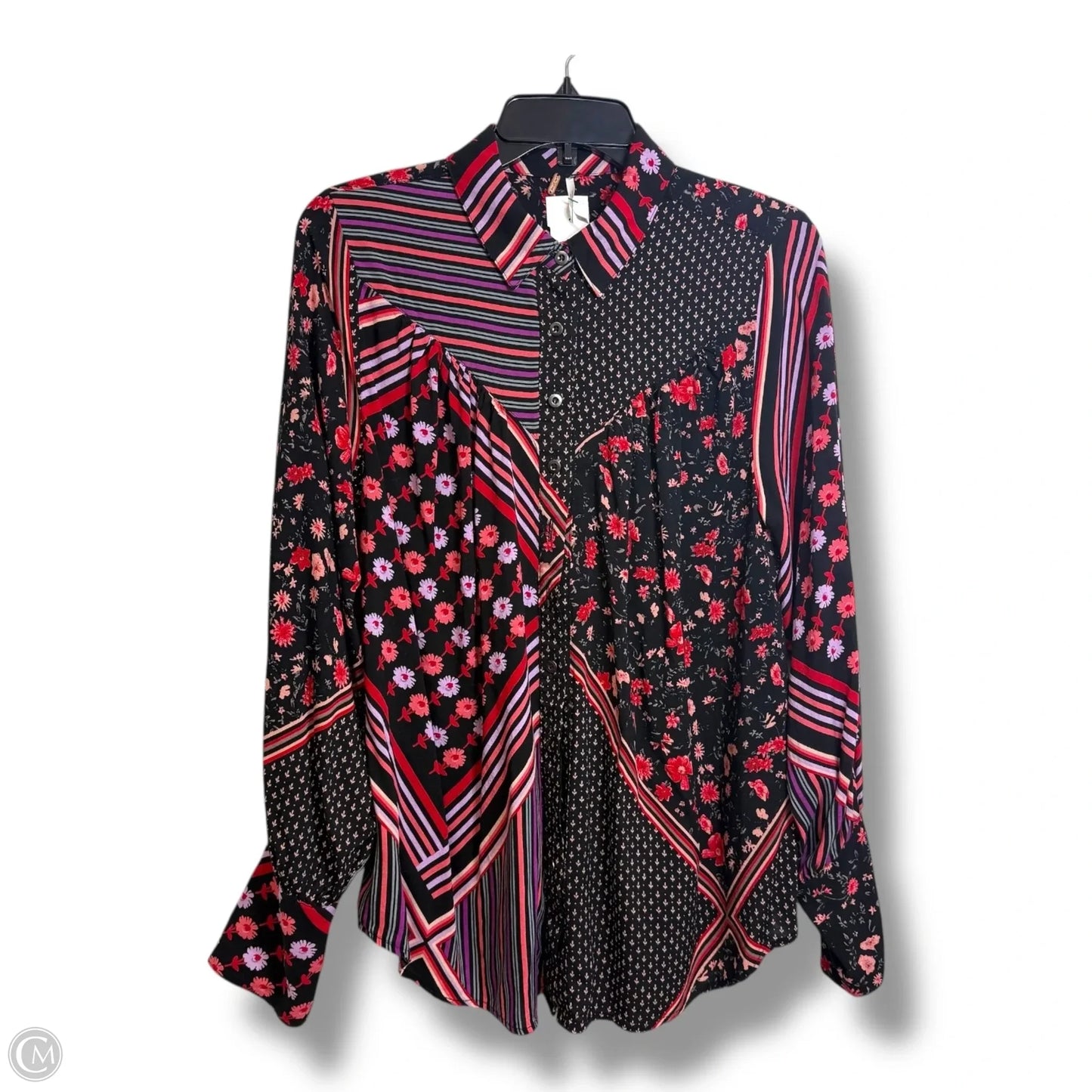 Top Long Sleeve By Free People In Striped Pattern, Size: Xs