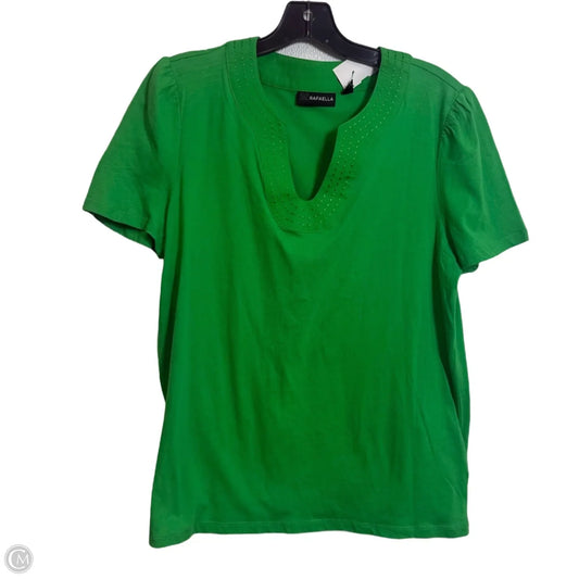 Top Short Sleeve By Rafaella In Green, Size: L