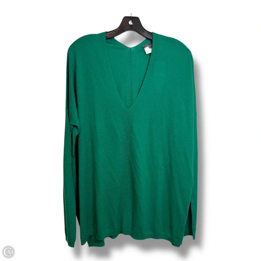 Top Long Sleeve By Vince In Green, Size: L